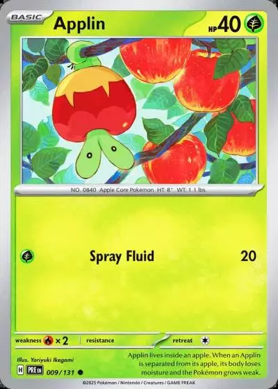 Applin 9/131 Prismatic Evolutions Pokemon card
