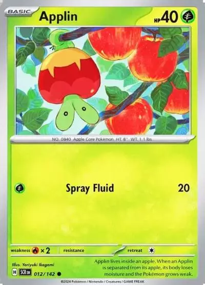 Applin 12/142 Stellar Crown Pokemon card