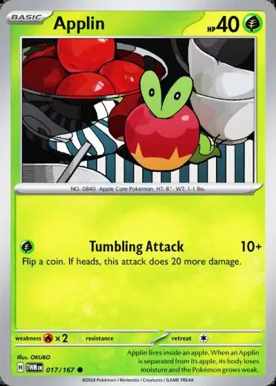 Applin 17/167 Twilight Masquerade Pokemon card