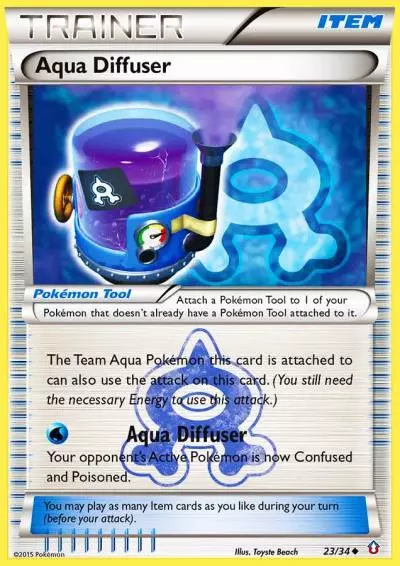 Aqua Diffuser 23/34 Double Crisis Pokemon card