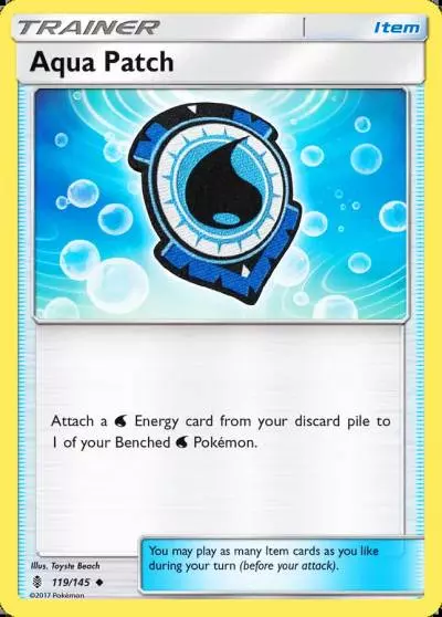 Aqua Patch 119/145 Guardians Rising Pokemon card