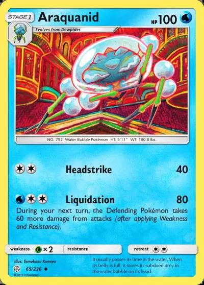 Araquanid 65/236 Cosmic Eclipse Pokemon card