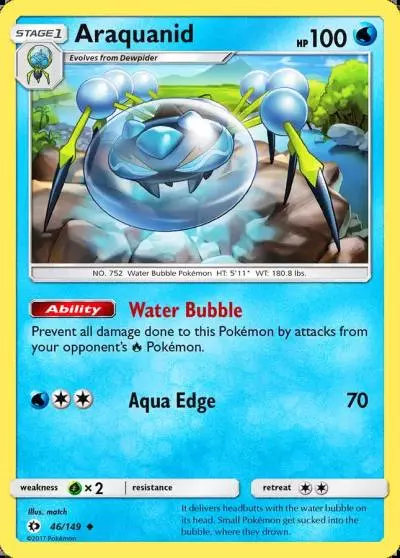 Araquanid 46/149 Sun & Moon Pokemon card