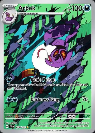 Arbok 176/162 Temporal Forces Pokemon card