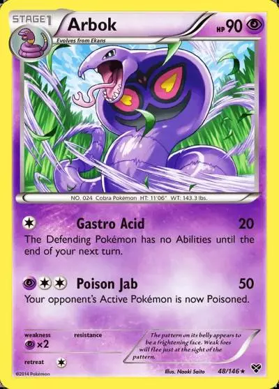 Arbok 48/146 XY Pokemon card