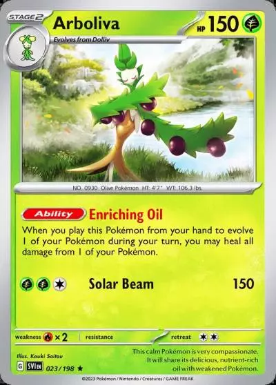 Arboliva 23/198 Scarlet & Violet Pokemon card