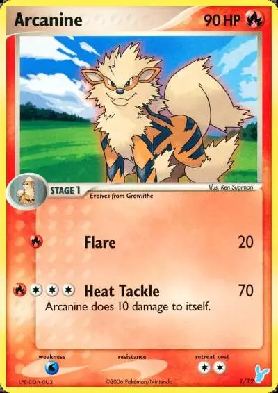 Arcanine 1/12 EX Trainer Kit 2 Minun Pokemon card