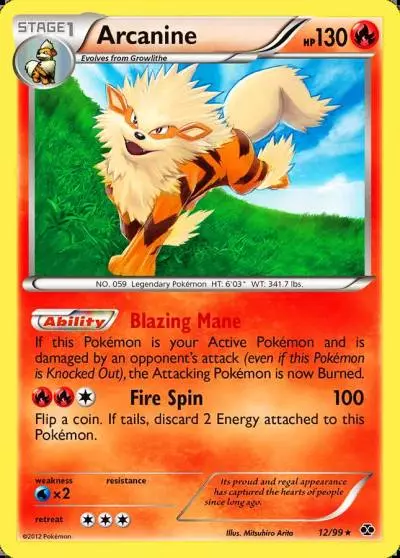 Arcanine 12/99 Next Destinies Pokemon card