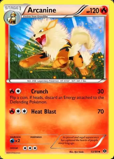 Arcanine 13/99 Next Destinies Pokemon card