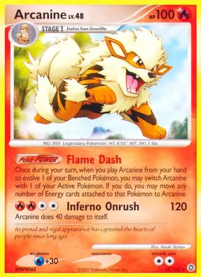 Arcanine 22/132 Secret Wonders Pokemon card