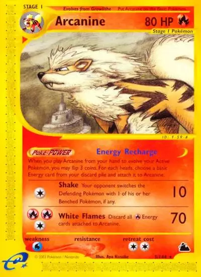 Arcanine 3/144 Skyridge Pokemon card