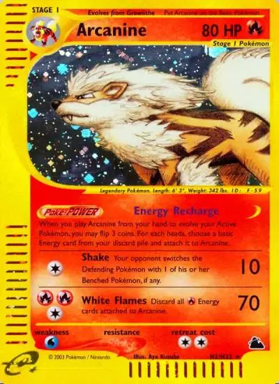 Arcanine H2/144 Skyridge Pokemon card