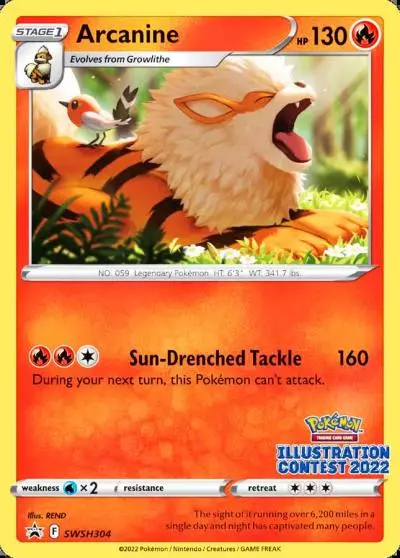 Arcanine SWSH304/307 SWSH Black Star Promos Pokemon card