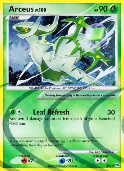 Arceus AR2/99 Arceus Pokemon card