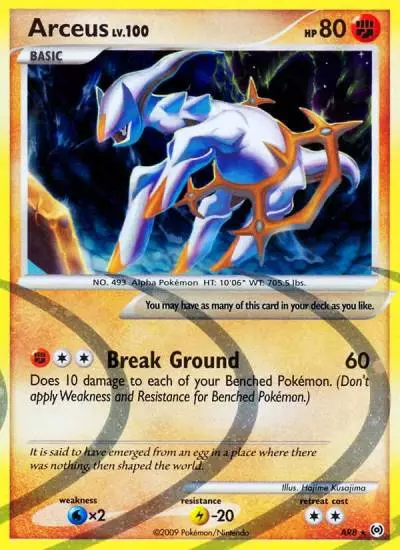 Arceus AR8/99 Arceus Pokemon card