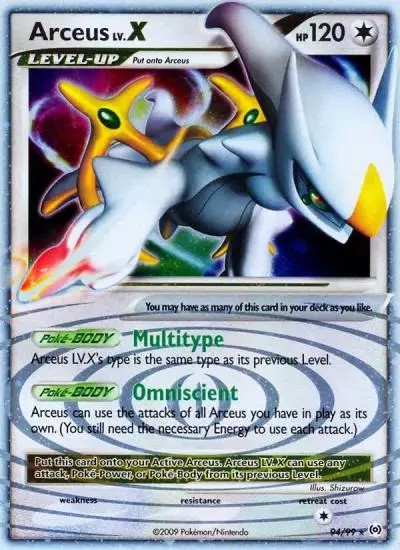 Arceus LV.X 94/99 Arceus Pokemon card