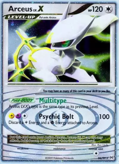 Arceus LV.X 96/99 Arceus Pokemon card