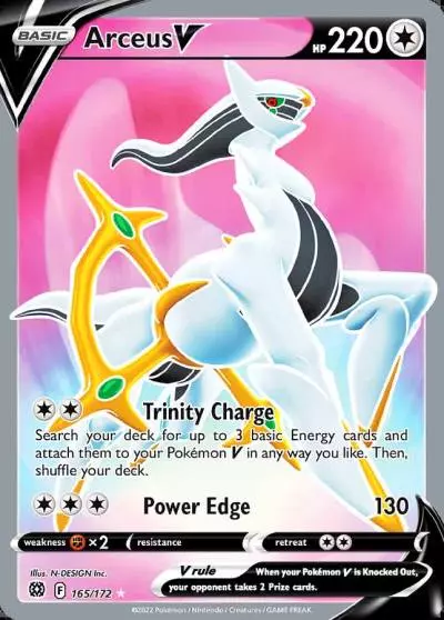 Arceus V 165/172 Brilliant Stars Pokemon card
