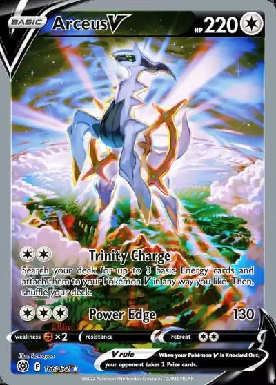 Arceus V 166/172 Brilliant Stars Pokemon card