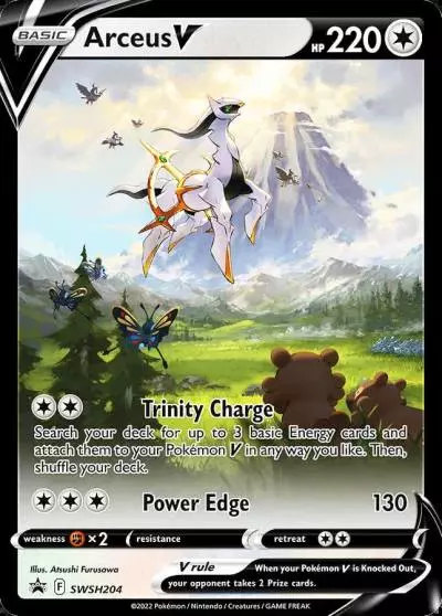 Arceus V SWSH204/307 SWSH Black Star Promos Pokemon card
