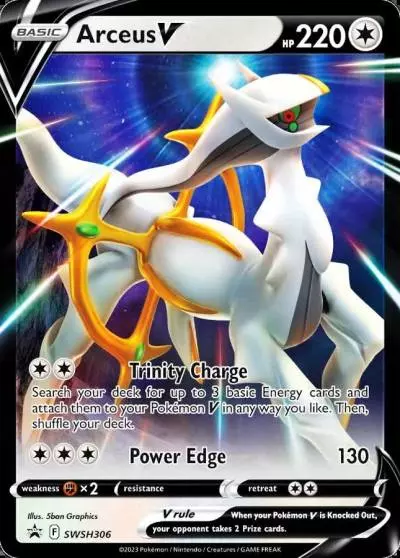 Arceus V SWSH306/307 SWSH Black Star Promos Pokemon card