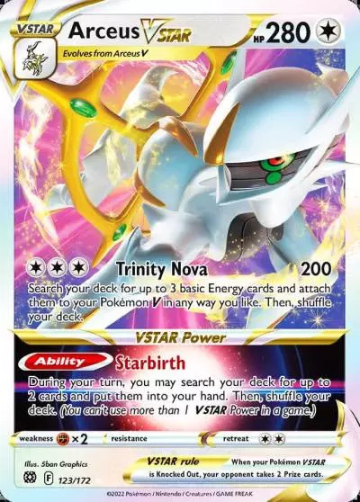 Arceus VSTAR 123/172 Brilliant Stars Pokemon card