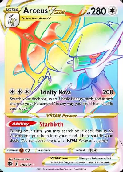 Arceus VSTAR 176/172 Brilliant Stars Pokemon card