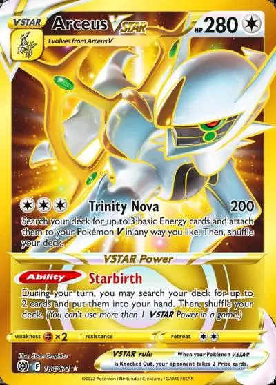 Arceus VSTAR 184/172 Brilliant Stars Pokemon card
