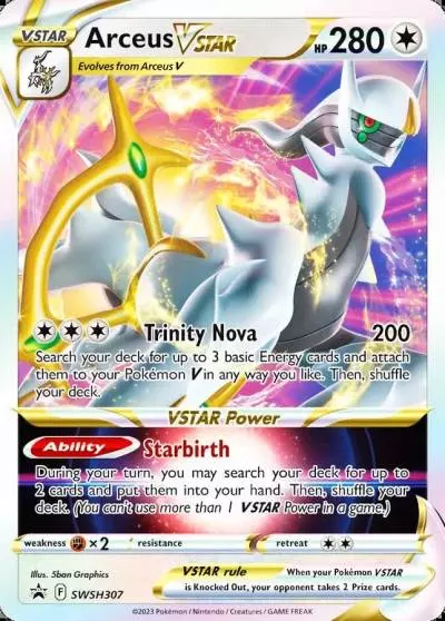 Arceus VSTAR SWSH307/307 SWSH Black Star Promos Pokemon card