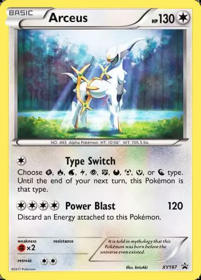 Arceus XY197/211 XY Black Star Promos Pokemon card
