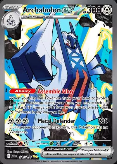 Archaludon ex 241/191 Surging Sparks Pokemon card
