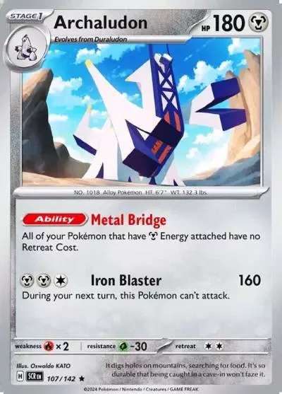 Archaludon 107/142 Stellar Crown Pokemon card