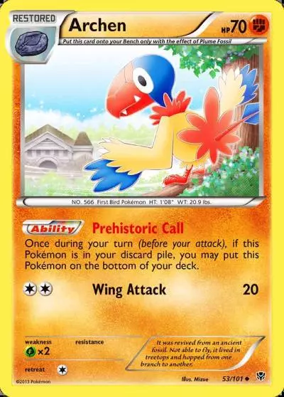 Archen 53/101 Plasma Blast Pokemon card