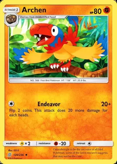 Archen 120/236 Unified Minds Pokemon card