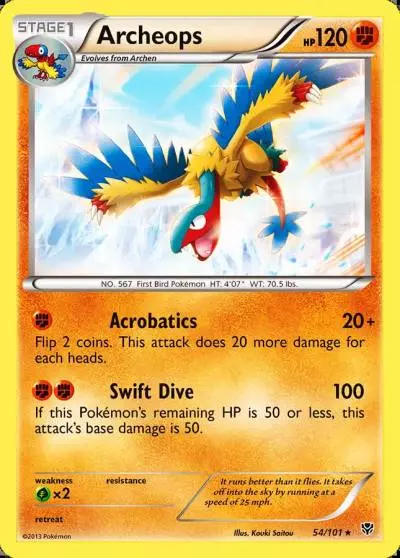 Archeops 54/101 Plasma Blast Pokemon card