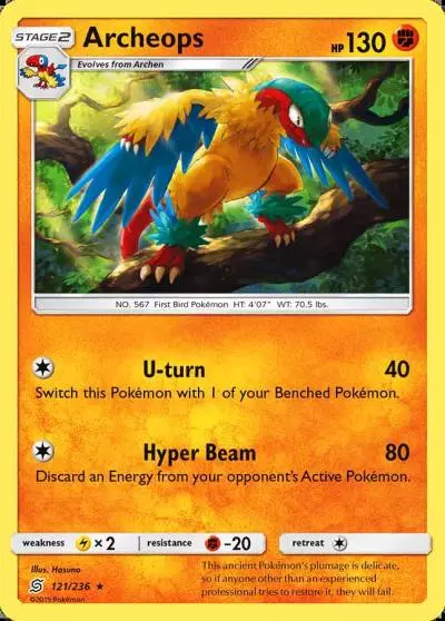 Archeops 121/236 Unified Minds Pokemon card