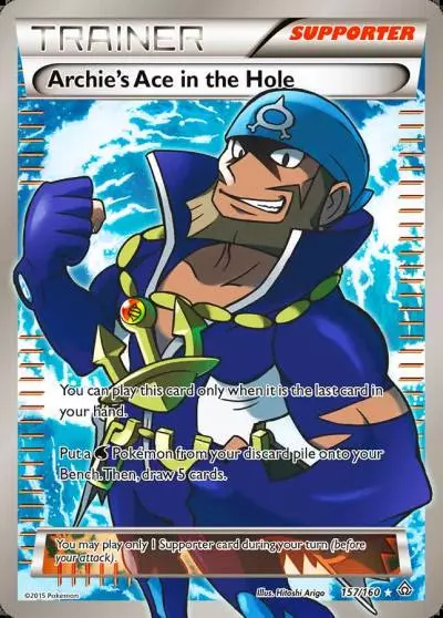 Archie's Ace in the Hole 157/160 Primal Clash Pokemon card