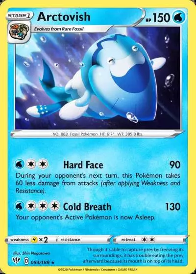 Arctovish 54/189 Darkness Ablaze Pokemon card