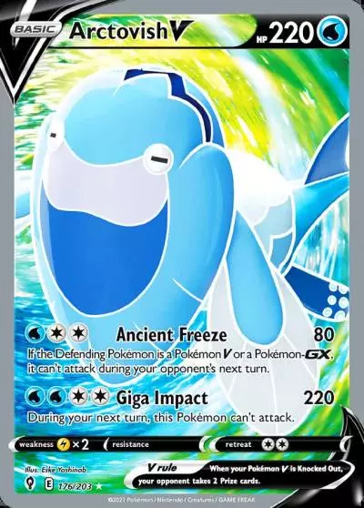 Arctovish V 176/203 Evolving Skies Pokemon card