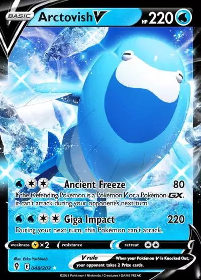 Arctovish V 48/203 Evolving Skies Pokemon card