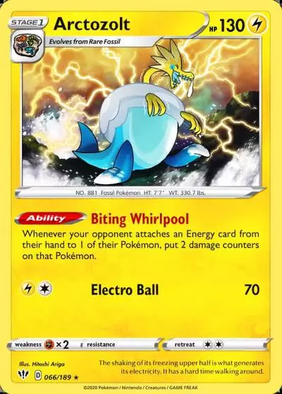 Arctozolt 66/189 Darkness Ablaze Pokemon card