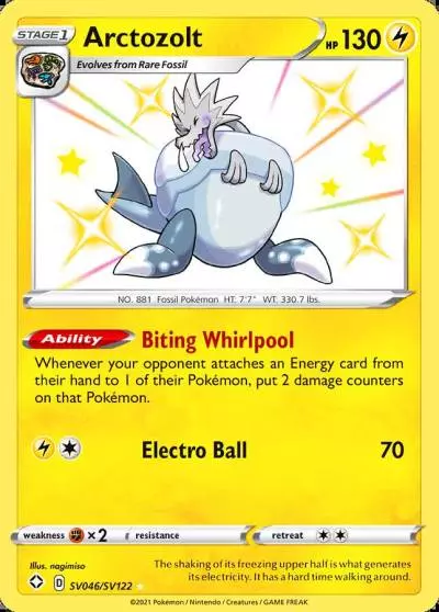 Arctozolt SV046/122 Shining Fates Shiny Vault Pokemon card