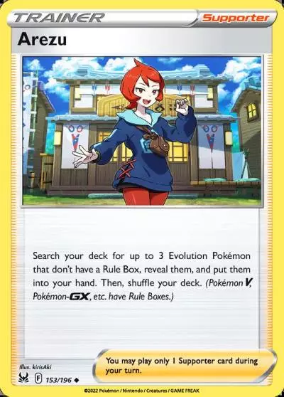 Arezu 153/196 Lost Origin Pokemon card