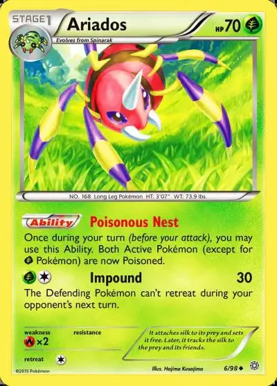 Ariados 6/98 Ancient Origins Pokemon card