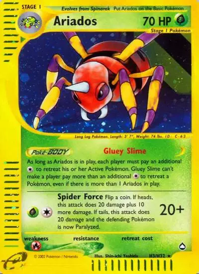 Ariados H3/147 Aquapolis Pokemon card