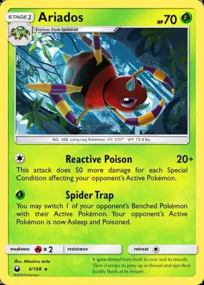 Ariados 6/168 Celestial Storm Pokemon card