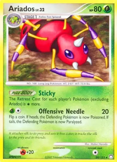 Ariados 20/123 Mysterious Treasures Pokemon card