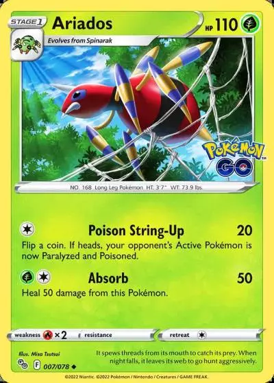 Ariados 7/78 Pokémon GO Pokemon card