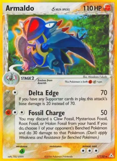 Armaldo δ 1/110 Holon Phantoms Pokemon card