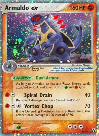 Armaldo ex 84/92 Legend Maker Pokemon card